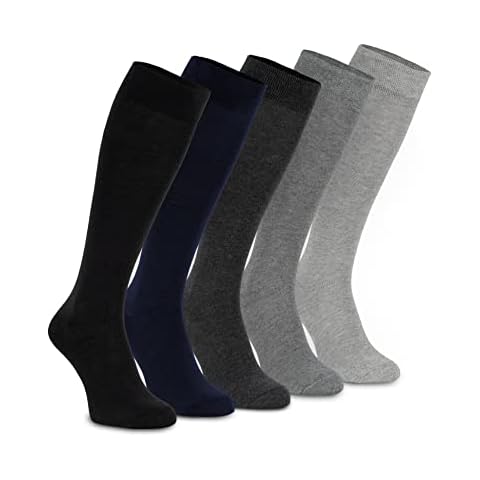 OCERA 5 Paar Kniestrümpfe für Damen & Herren in Grau-Mix 35/38 Cover