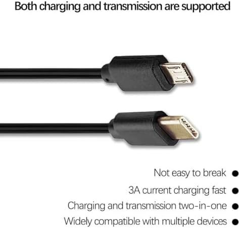 USB C to Micro USB Cable Cable and Charge with Headphones, Smartphone, Camera, USB C Compatible with Samsung, LG, Moto, PC/Laptop Port (3 Feet) — 사진 4