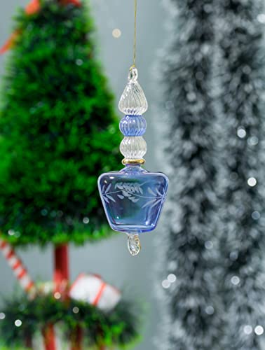 Christmas ornament decor | Blue Glass ornament | Hanging ornaments ...