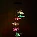 Clear Animal Solar Operated Mobile Wind Spinner Color Changing Wind Chime Light (dragonfly)