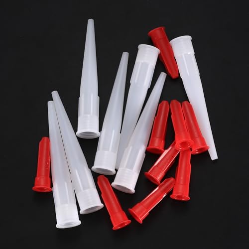 20 Stück Kartuschenspitzen, inkl 20 Kartuschentüllen, 20 Silikontüllen Ersatzspitzen Abdichten Kappen, Silikonkartuschen Kartuschendüsen, Silikonspitzen Silikondüsen Abdichten Düsen Ersatz