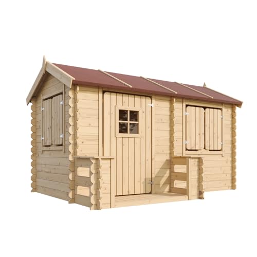 Timbela M503 Cabane Enfant Extérieur 2.63m2 - Maison de Jardin en Bois 178x241xH151cm
