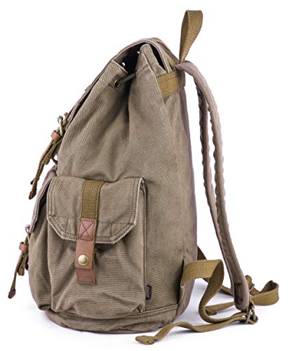 Gootium Canvas Backpack - Vintage Outdoor Backpack Travel Daypack