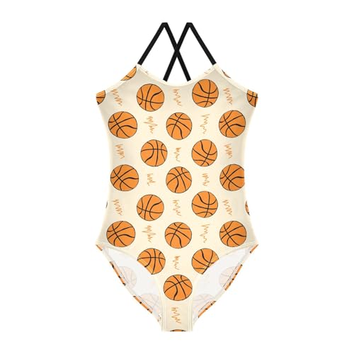 Girls Basketball Swimsuit One Piece Bathing Suit Kids Swimming Suits Beach Swimwear 3-10T
