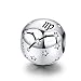 Charms in argento Sterling 925 con segno zodiacale per braccialetti da donna e uomo regalo di Natale, Cristallo,