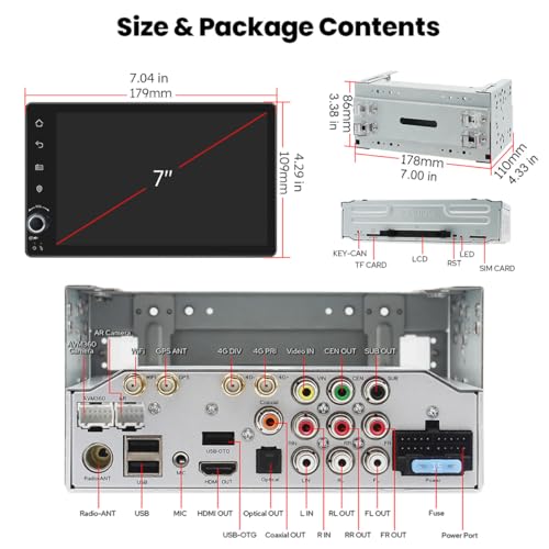 Radio para auto Joying 7 pulgadas Android 13 Doble Din miniatura 6