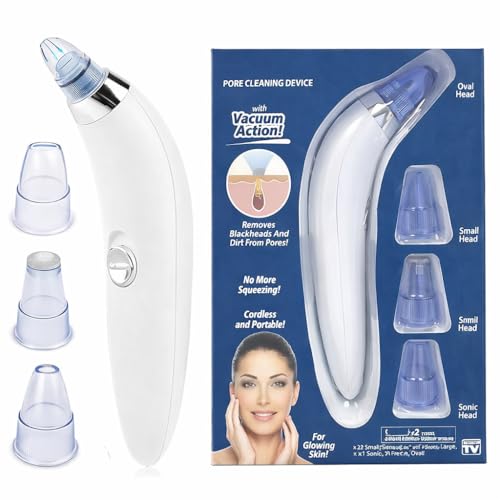 Image of 4-in-1 Blackhead Remover Vacuum - Electric Pore Cleaner with Adjustable Suction Levels & Interchangeable Heads Deep Facial Cleansing Device for Men & Women