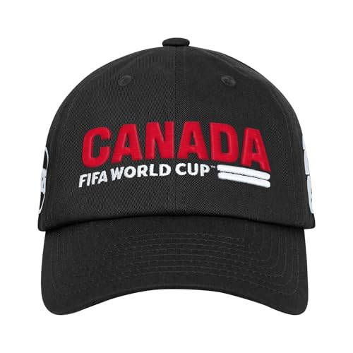 Outerstuff FIFA World Cup 2026 Country Dad Hat Strap Back Baseball Cap,Canada,One Size
