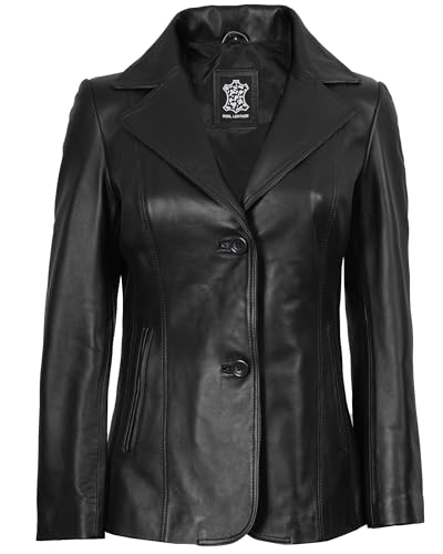 Decrum Real Leather Blazer Women - Casual Stylish Lambskin Leather Blazer for Women3