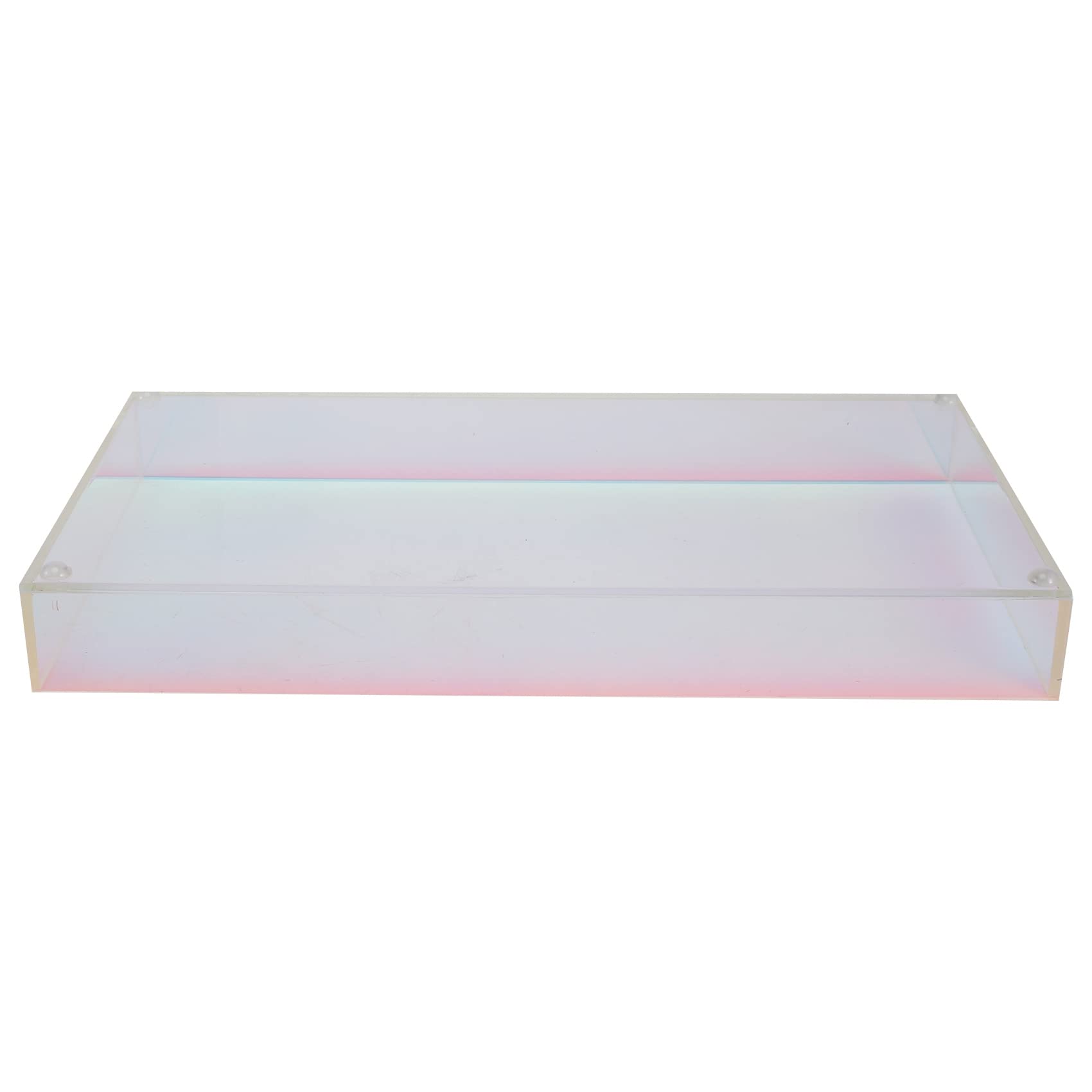 Lrtzizy Acrylic Transparent Water Cup Tray Teacup Jewelry Storage Tray Simple Color Dessert Decorative Tray