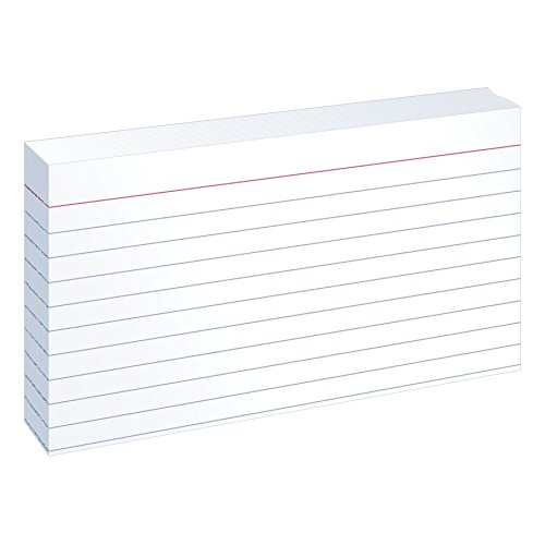 Oxford Ruled Index Cards, 3″ x 5″, White, 100 Cards per Pack (31)