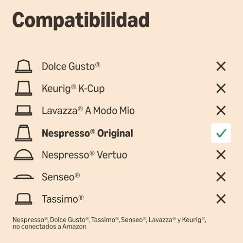 Miniatura 4 de by Amazon Cápsulas de Café Ristretto Intenso de Plástico Compatibles con Nespresso, Tostado Oscuro, 100 Unidades (2 Paquetes de 50), Certificadas por Rainforest Alliance