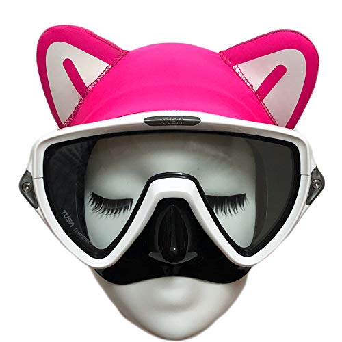 Diadema de buceo rosa gato gatito 0.079in neopreno capucha para mujeres jóvenes cubierta de la cabeza de buceo, surf banda térmica para el pelo para disponible en Yaxa Venezuela