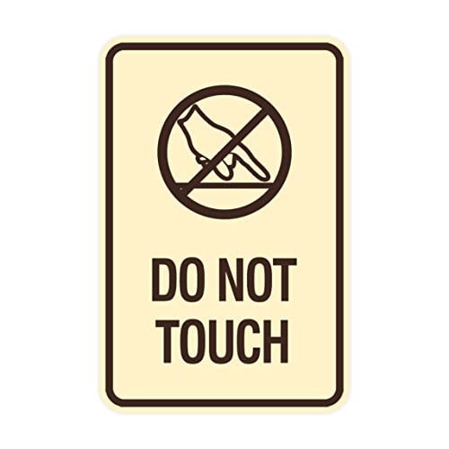 Signs ByLITA Portrait Round Do Not Touch Sign (AC{[/_[NuE) - ~fBA 1pbN