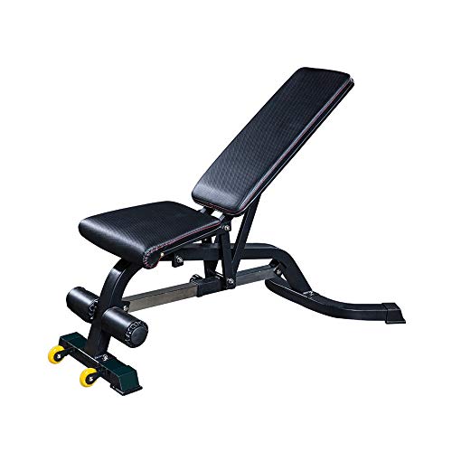 PBDEW Banco de Pesas pequeño con Mancuernas, Equipo Profesional de Fitness para el hogar, Banco con Mancuernas, Tabla supina multifunción Ajustable, Gimnasio comercia