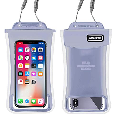 Gihery Waterproof Phone Pouch,2Pack Floating Universal Cellphone Waterproof Pouch Case IPX8 Certified Dry Bag Compatible with iPhone XsMax/Xs/Xr/X/8Plus/8/7Plus/7/6s/6 Samsung Galaxy S10/S10Plus/S9