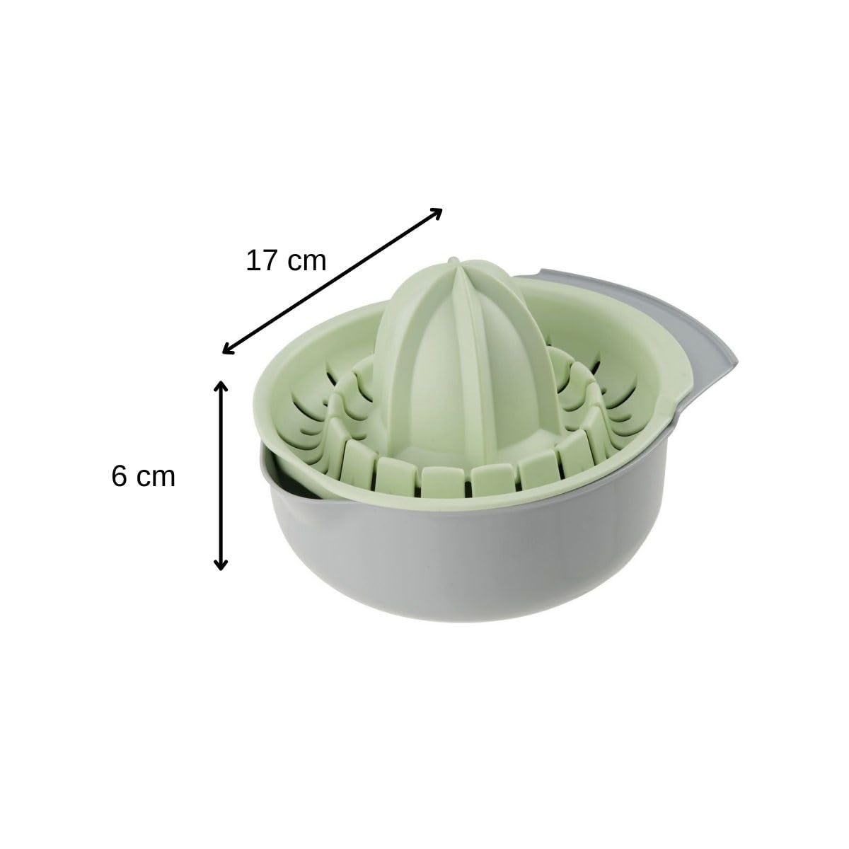 Fackelmann Exprimidor de limón 170 x 140 x 60 mm gris claro y verde menta