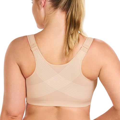 Image of HSIA Posture Bras for Women - Front Closure Bra for Women No Underwire Back Support Plus Size Full Coverage Bra