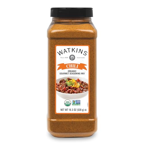 Image of Watkins Organic Gourmet Dry Seasoning Mix, Chili, 18.3 Ounce (Pack of 1)