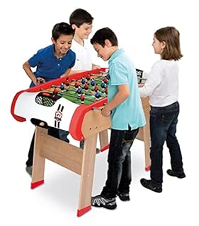 Smoby - Babyfoot Powerplay 4 en 1 - Ping Pong + Hockey et Billard - Structure Bois - Accessoires Inclus - Balles, Raquettes de Ping Pong, Boules de Billard, Cannes - A Partir de 8 Ans