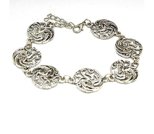 RVM Jewels Game of Thrones Inspired Charm Bracelet Winter Is Coming Targaryen and Others Fashion Jewelry Accessory for Girls and Women