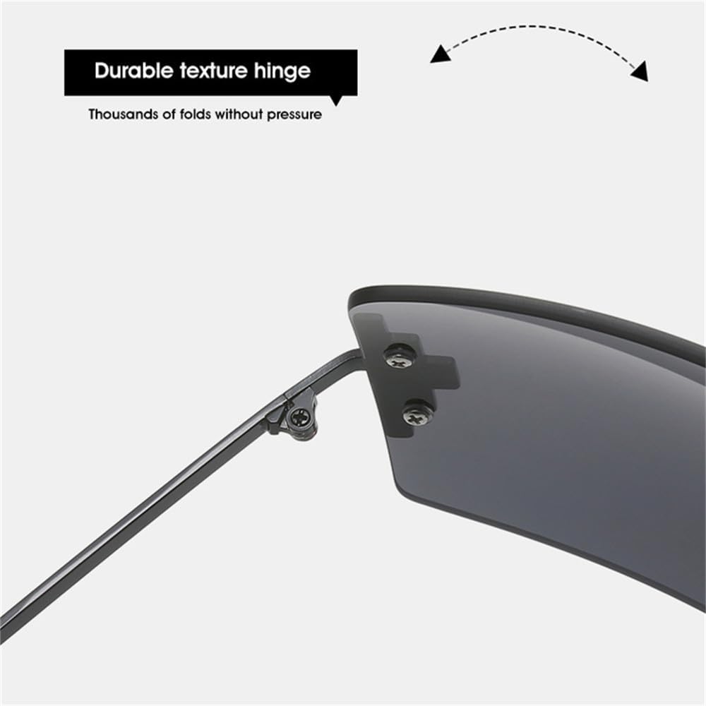 Borderless Men's Eye Sunglasses Retro Gradient Metal Frame Women's Hip Hop One Piece Frameless Eyeglass