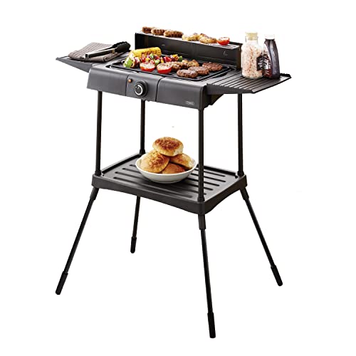 Tower T14049BM Electric Indoor/Outdoor Health BBQ, 2-IN-1 BBQ for table-top use Indoor and out, Black