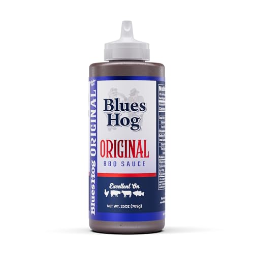 Blues Hog Original Barbecue Sauce, Sweet & Peppery BBQ Sauce, Gluten-Free, All-Natural, No High Fructose Corn Syrup, Award-Winning Barbeque Sauce, Made in the USA, 25 oz