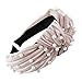 Produktbild HUIQING Damen Perlgewebtes Stirnband Strass Knoten Stirnband Kapuze Handgemachtes Zubehör