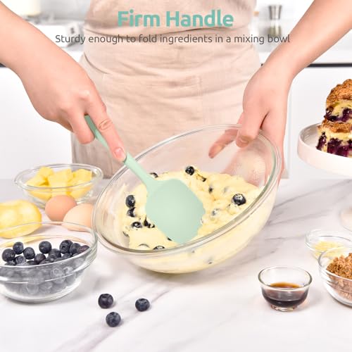 Image of U-Taste Silicone Spoon Spatula, 600F High Temp Scoop, 11.38 inch, Mint Green