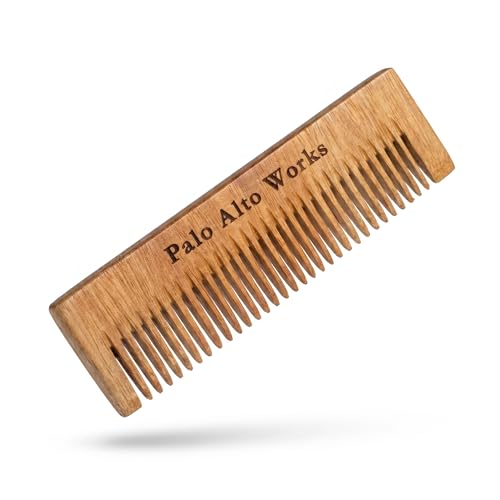 Peine de bolsillo de madera natural antiestático miniatura 1