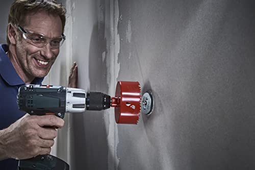 wolfcraft I Aufbohrhilfe für Lochsägen, Ø 54–70 mm I 5952000 I Vorhandene Lochbohrungen erweitern I Einbauhilfe für Halogenstrahler I Spotausschnitte vergrößern - Zentrierhilfe Lochsäge