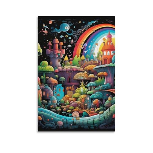 Pinturas murales del País de las Maravillas para llenar de magia tu comedor