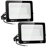 【IP66 WASSERDICHT】Dank robustem Aluminiumdruckguss und PC-Material ist der LED Scheinwerfer stark wasserfest. Mit Schutzklasse IP66 ist dieser Fluter geeignet für Innen- und Außenbeleuchtung z.B.Garten, Parkplatz, Hotel und Stadion und kann im Regen, Schneeregen und Schnee gut verwendet werden.