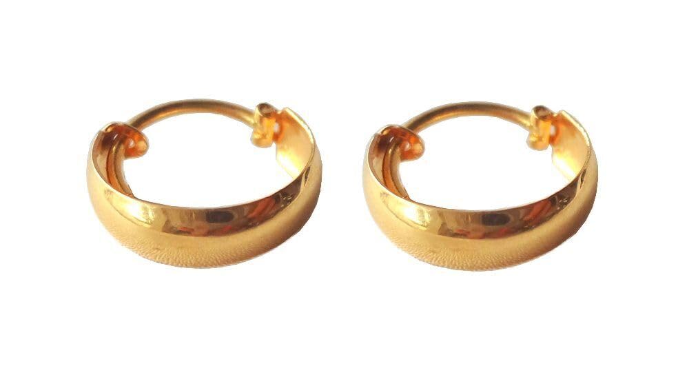 Boucles d'oreilles créoles or jaune cadeau idéal pour célébrer un anniversaire