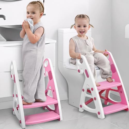 Potty Training Seat For Kids Toddlers, Toilet Seat For Baby With Cushion Handle And Backrest