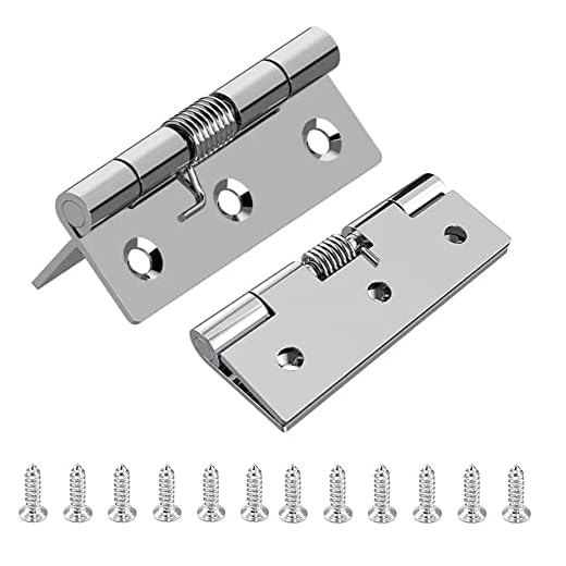 Selbstöffnende Federscharniere, selbstschließende Federtürscharniere, automatisch schließende Scharniere für unsichtbare Türen(3 Zoll(2Pcs))