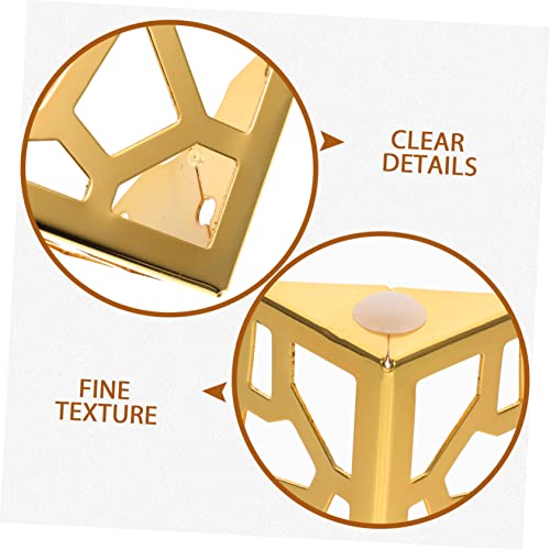 Patas de metal doradas resistentes juego de 4 soportes de mueble 4