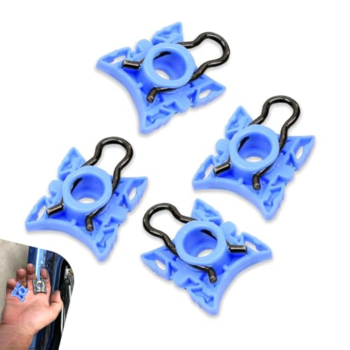 Fiknonk 4 PCS Window Regulator Sliding Pivot Clips, 0.42 Inch Aperture Window Glass Adjuster Slider Clips, Replacement Lift Regulator Parts for Car Repair, Universal for Most Cars (Blue)