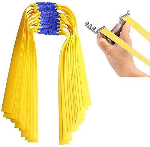 BESTZY Bandas de Goma para Tirachinas Rubber Bands for Slingshot Repuesto Goma Elstica Plana para Cazar Tirachinas y Actividades Recreativas 12 piezas (Espesor de 0,75 mm)