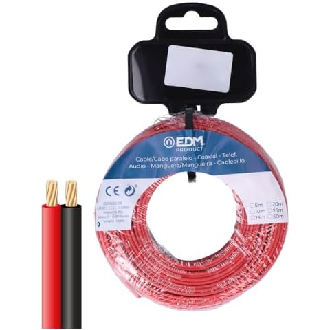 Zarivy HND Paral Cable Reel 2x1.5mm RED/Black 5m (Audio) for Crystal Clear Sound transmissions and Durable Connection. Ideal for Professional Audio Projects. Connect Without Limits! Cover
