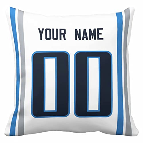 Image of ANTKING Throw Pillow 2 Pack with Custom Name and Number Personalized Gift for Men Women Boys
