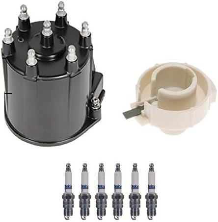 Distributor Rotor Cap & Spark Plugs Kit For GMC Sonoma 4.3L V6 1992-1993