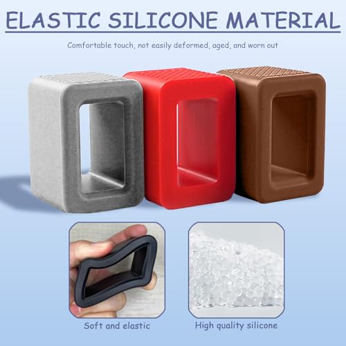 CCDANSIYUCR 4 PCS Silicone Seat Belt Buckle Holder - Non-Slip Car Seatbelt Booster for Kids & Adults - Keeps Buckle Upright for Easy Access in Front/Rear Seats (Gray) - Thumbnail 5