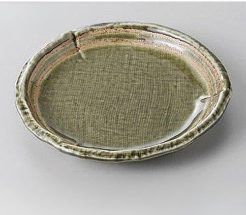 セトモノホンポ(Setomonohonpo) Set of 3, Obe Line, Round Dishes, 5.1 x 0.6 inches (13 x 1.5 cm), Earth/Restaurants, Japanese Tableware, Restaurants, Commercial Use