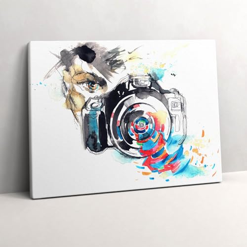 Tableau photo sur toile femme photographe pour décorer un bureau