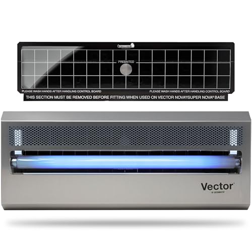 Catchmaster Vector 15 Silver, UV Light Fly Traps Indoor for Home, Gnat Traps for House Indoor,