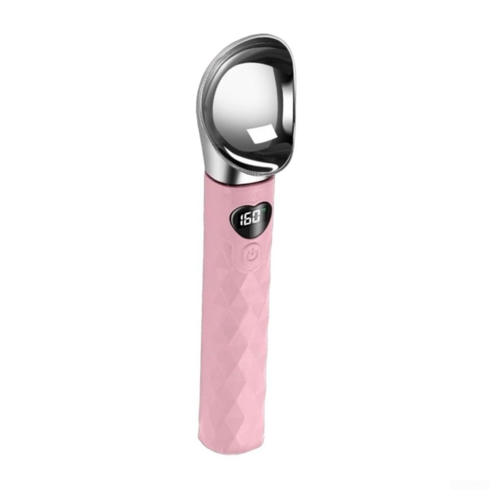 Set Cuchara Helado 2 Unidades Calentamiento para rápido Set Cuchara(Pink)