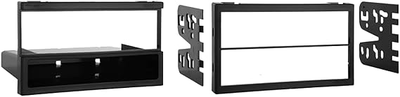 Metra 99-7505 Single or Double DIN Installation Multi-Kit for Select 1994-2006 Mazda Vehicles -Black & Metra 70-7901 Radio Wiring Harness for Mazda 90-01Power/4 Speaker