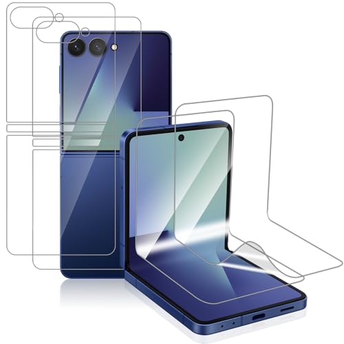 #rémunéré #Amazon<br>Protecteur D'écran pour Samsung Galaxy Z Flip 7 5G [2 2 Pièces] Avant Protecteurs D'écran Arrière Protection D'écran Flexible TPU Clarté HD Sans Bulles Anti Rayures Film
